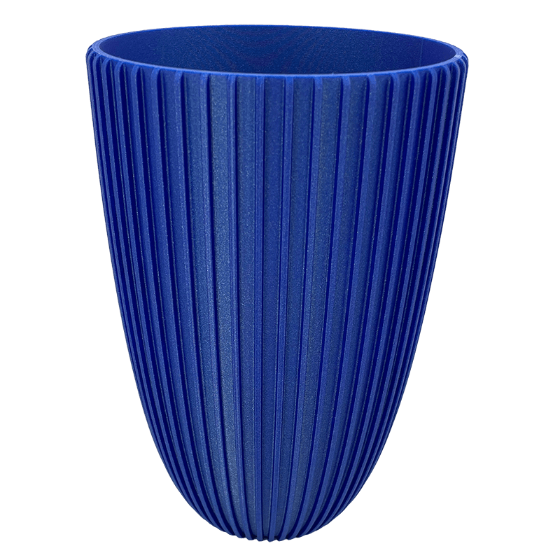 Stijlvolle designvaas met geribbelde structuur